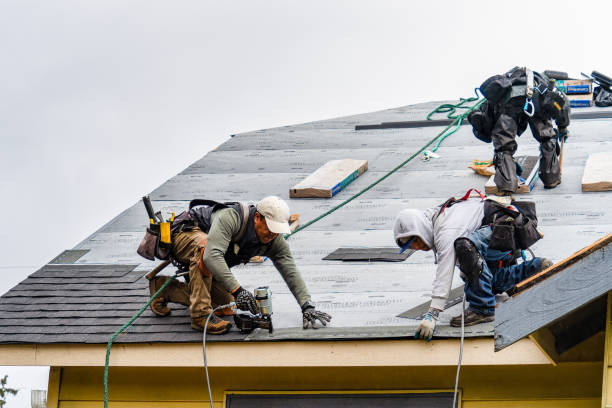 Professional Metal Roofing technician working in Leslie, MI